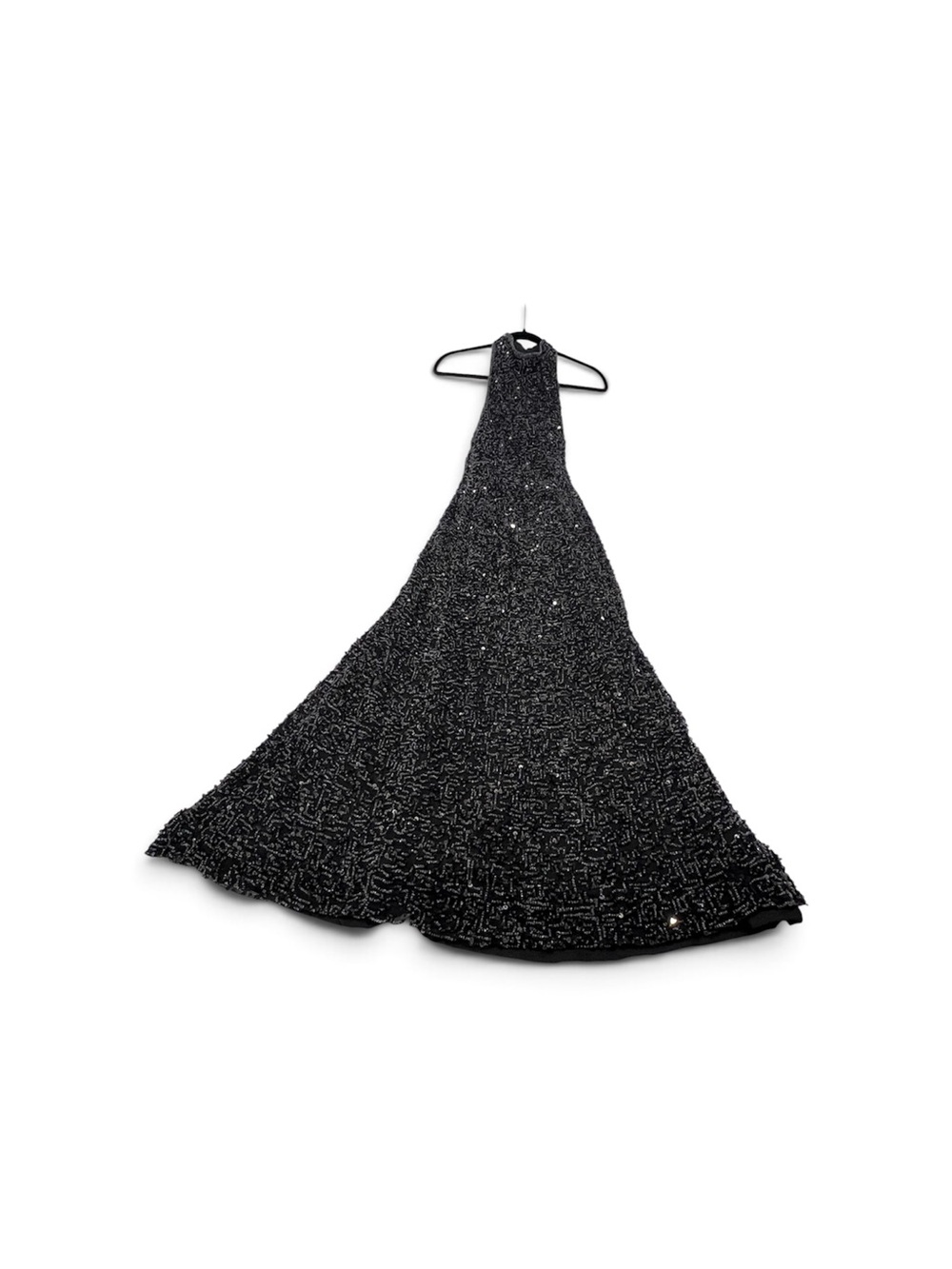Riazee Boutique Beaded Halter Evening Gown Black Size 6